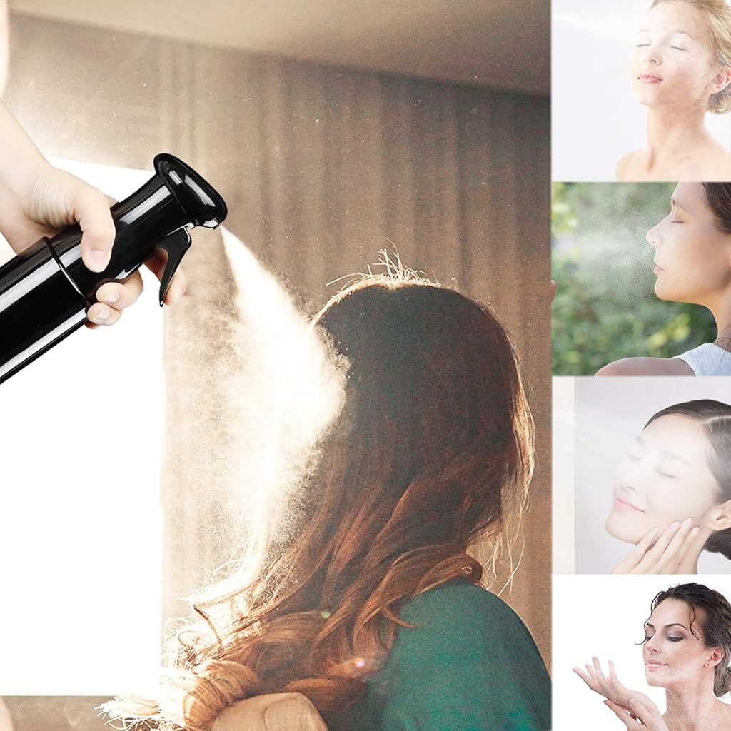 HASTHIP® 500ml Large Capacity Continuous Fine Mist Plastic Spray Bottle, Spray Bottle for Household Alcohol Disinfection, Watering Flowers, Portable Skin Moisturizing (Black-500ml) HASTHIP® 500ml Large Capacity Continuous Fine Mist Plastic Spray Bottle, Spray Bottle for Household Alcohol Disinfection, Watering Flowers, Portable Skin Moisturizing (Black-500ml)